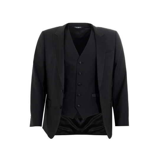 Dolce & Gabbana Elegant Black Wool Suit for Men