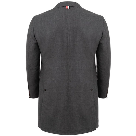 Thom Browne Elegant Gray Wool Jacket for Men