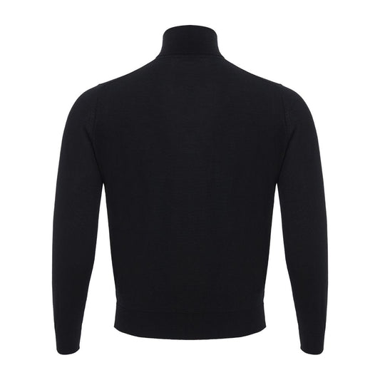 Colombo Elegant Black Cashmere Sweater for Men
