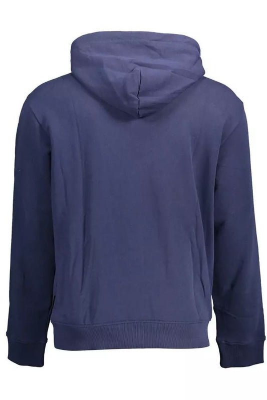 Napapijri Chic Blue Cotton Hooded Sweatshirt