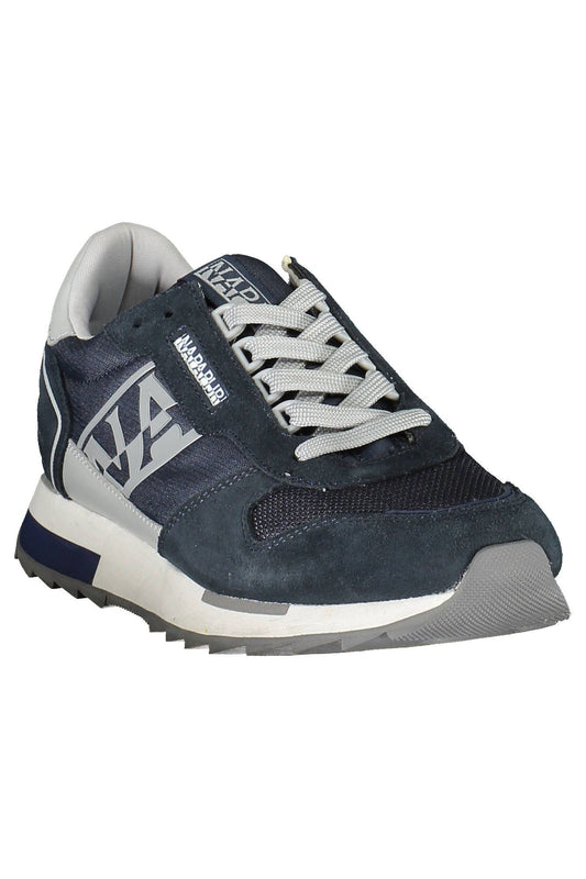 Napapijri Sporty Blue Lace-Up Sneakers with Logo Detail