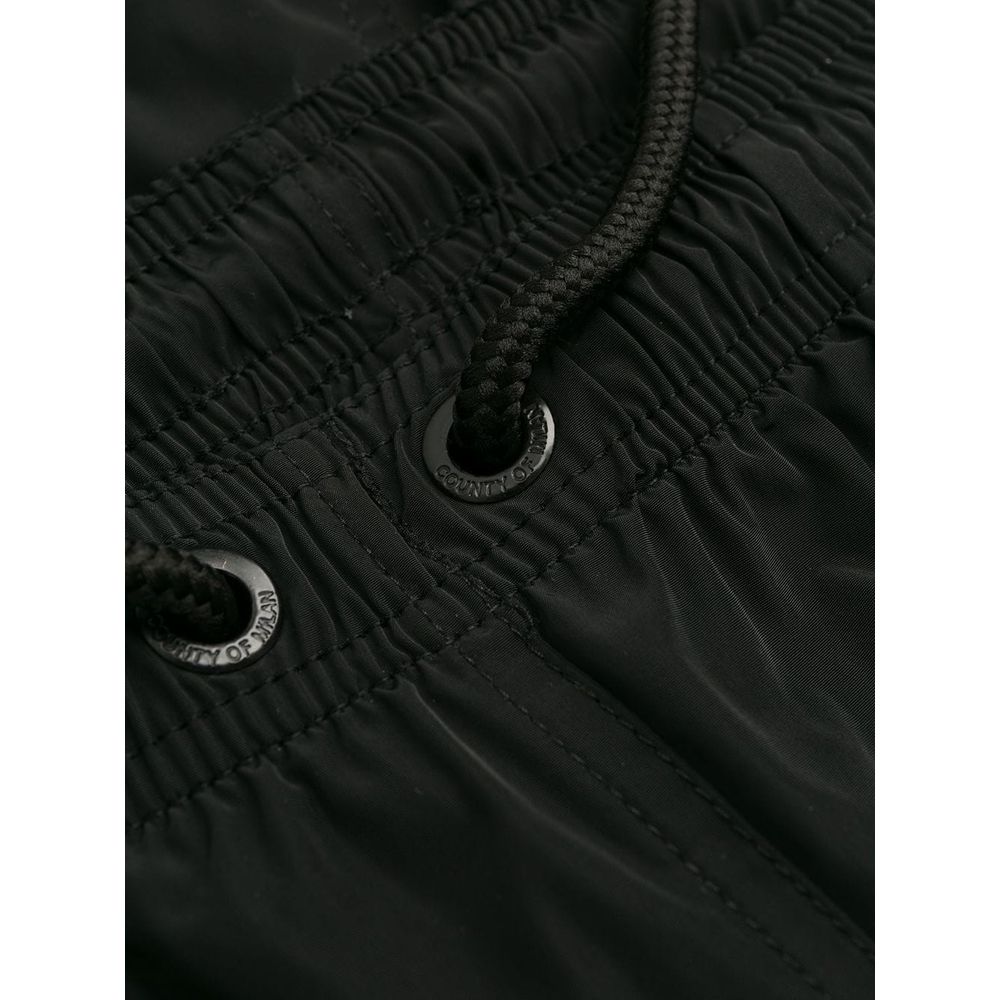 Marcelo Burlon Sleek Embroidered Black Boxer Swimwear