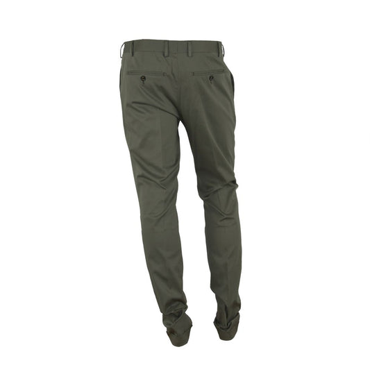 Made in Italy Elegant Green Summer Trousers for Men