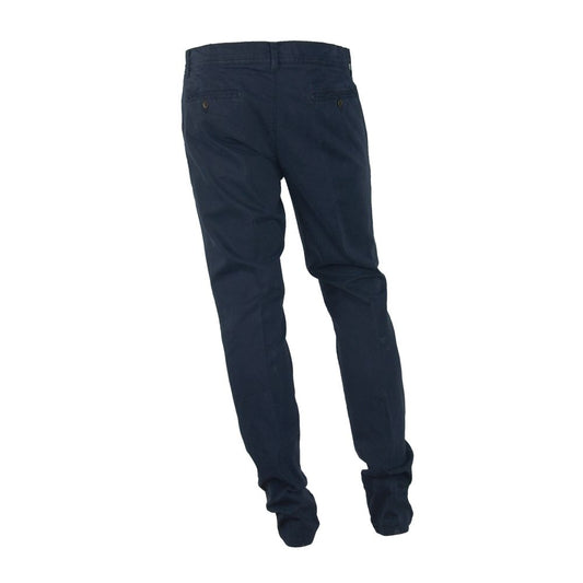Made in Italy Elegant Blue Winter Trousers