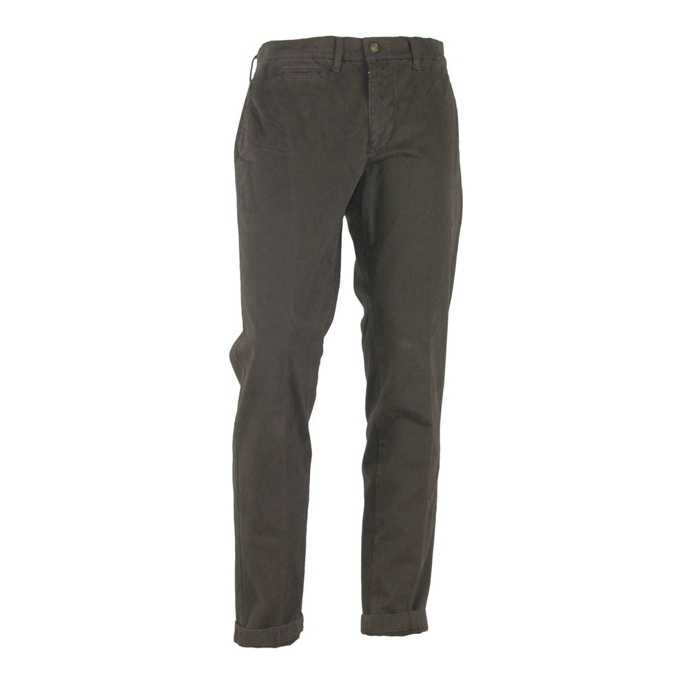 Made in Italy Elegant Brown Winter Trousers