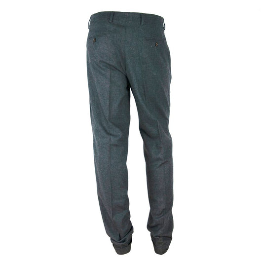 Made in Italy Elegantly Tailored Gray Winter Trousers