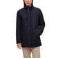 Men's Herringbone Weave with Stand Collar Coat