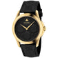 Men's G-Timeless Black Leather Strap Watch 38mm