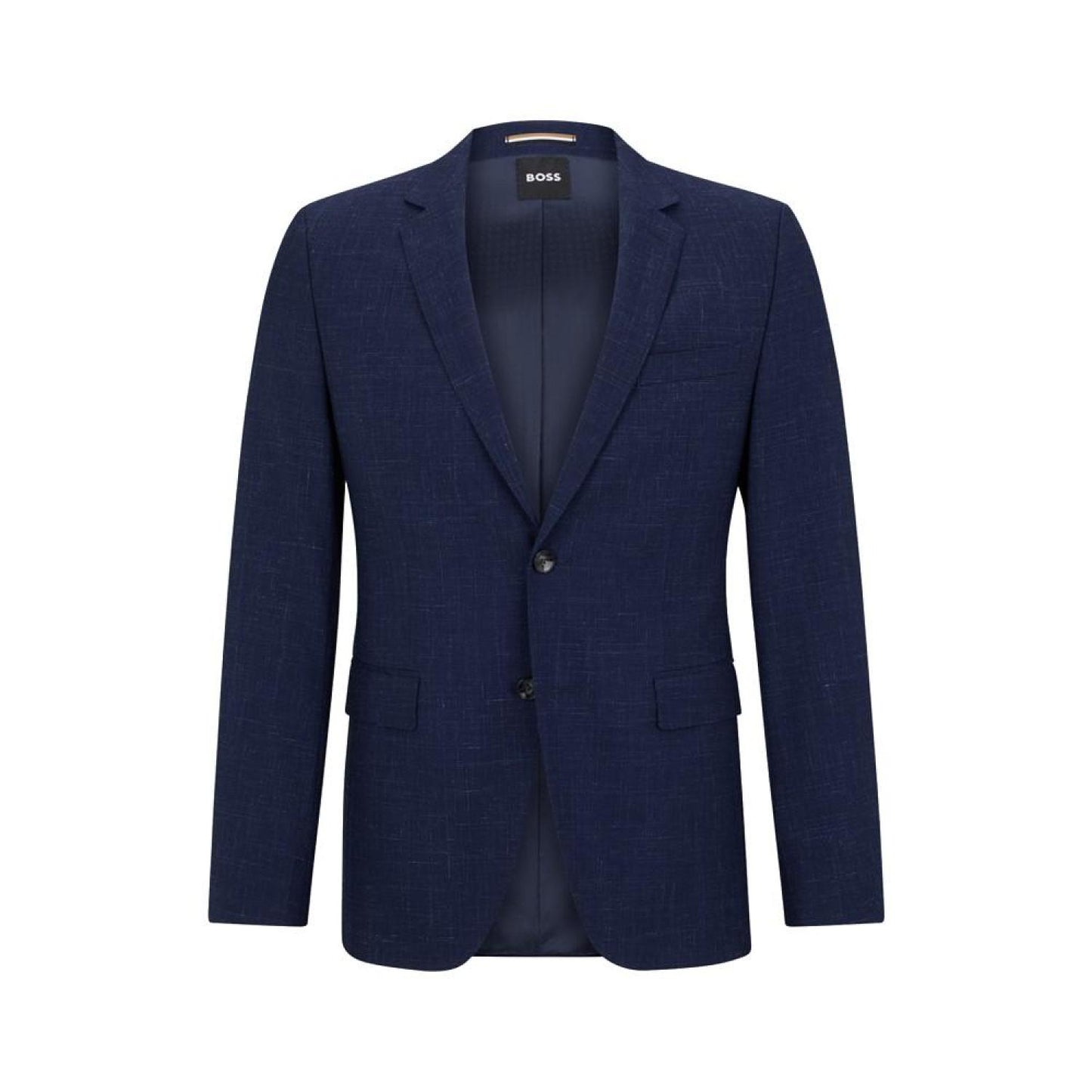 Men's Extra-Slim-Fit Patterned Wool Linen Suit, 2 Piece Set