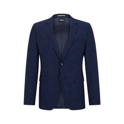Men's Extra-Slim-Fit Patterned Wool Linen Suit, 2 Piece Set