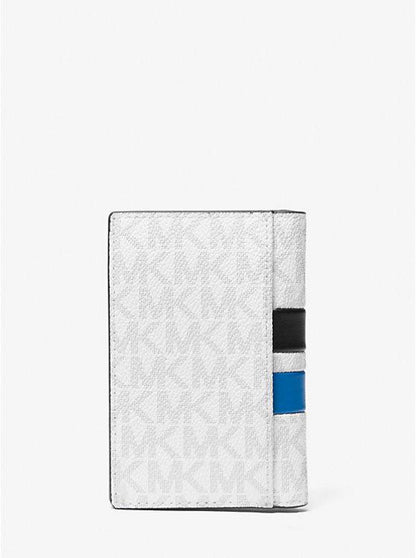 Signature Logo Stripe Bi-Fold Card Case