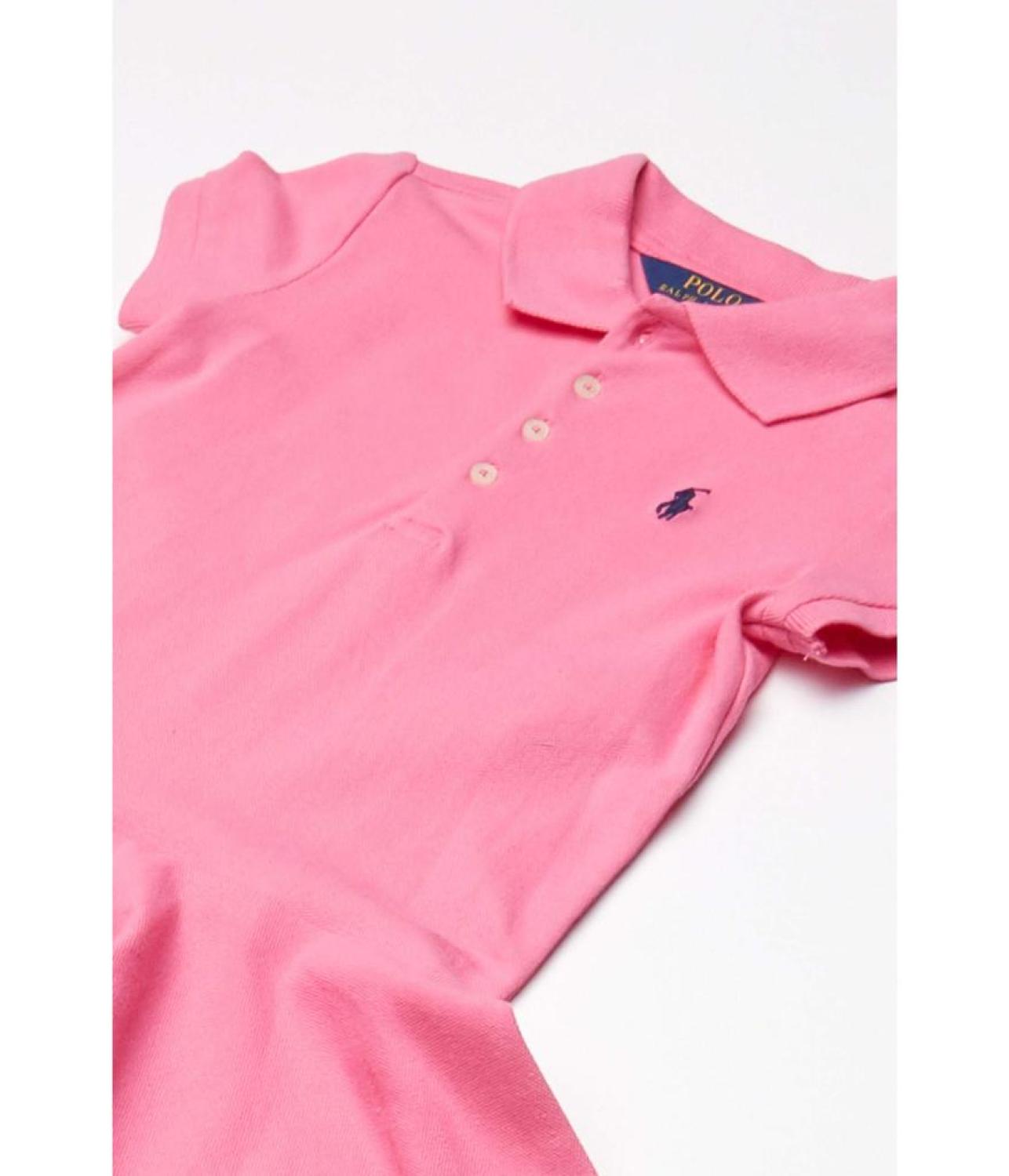 Short Sleeve Polo Dress (Little Kids)