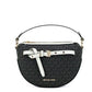 Michael Kors Emilia   Signature PVC Small Half Moon Crossbody Women's Handbag