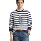 Polo Bear Striped Fleece Sweatshirt