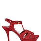 Saint Laurent Glittered Tribute Platform Sandals