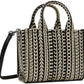 Black & White 'The Monogram Leather Mini' Tote