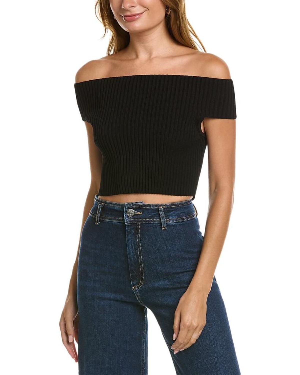 Michael Kors Crepe Crop T-Shirt