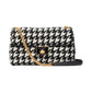 Evelyn Sequin Houndstooth Fabric Medium Convertible Shoulder Bag