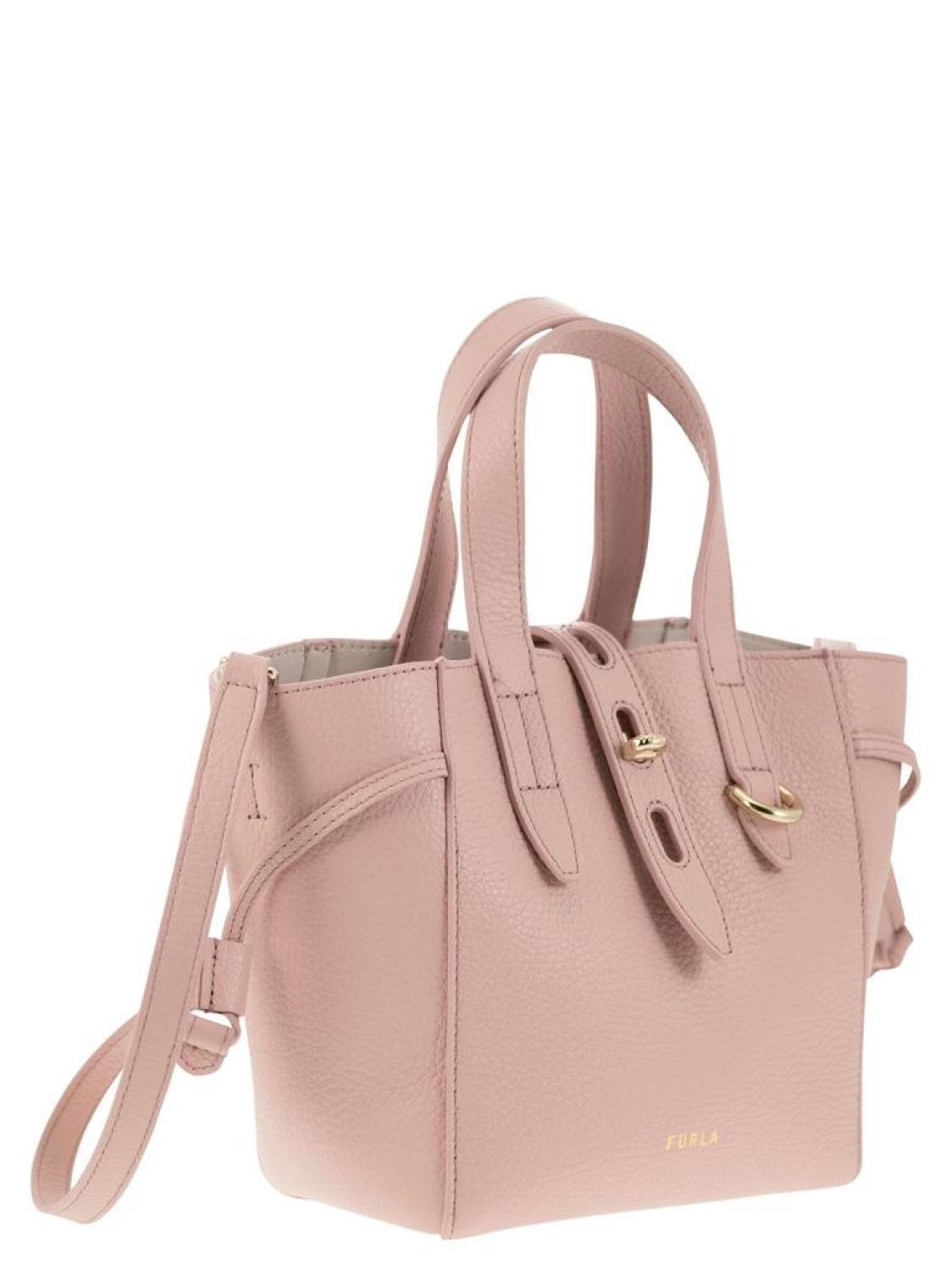 Furla Net Logo Printed Mini Tote Bag