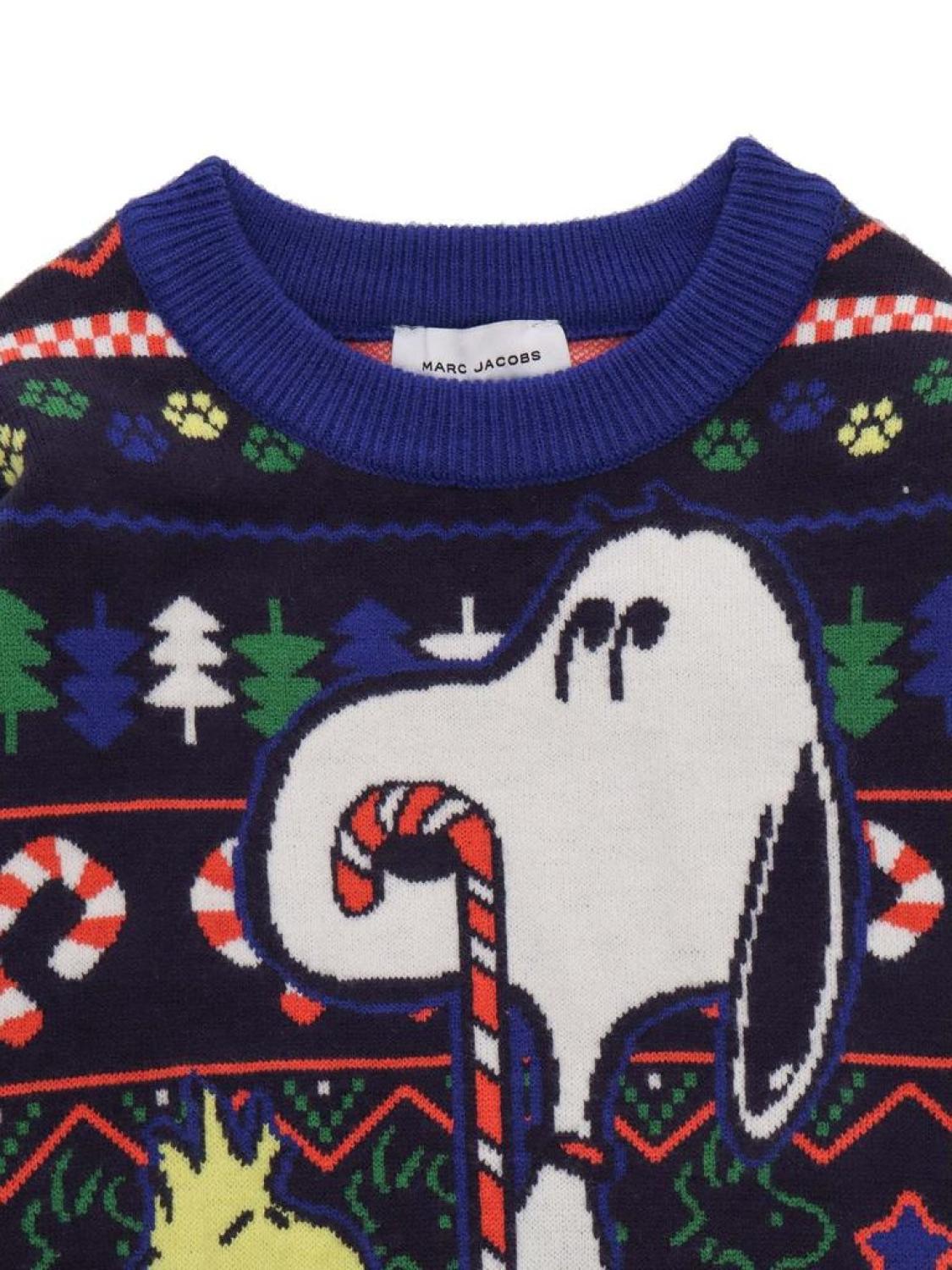 The Marc Jacobs Kids Snoopy Graphic Intarsia Sweater
