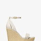 Kimberly Logo and Leather Wedge Sandal