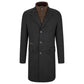 Slim-fit coat with detachable zip-up inner