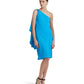 Georgette One-Shoulder Cocktail Dress