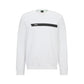 Cotton-blend sweatshirt with graphic logo stripe