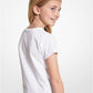 Sequined Logo Cotton T-Shirt