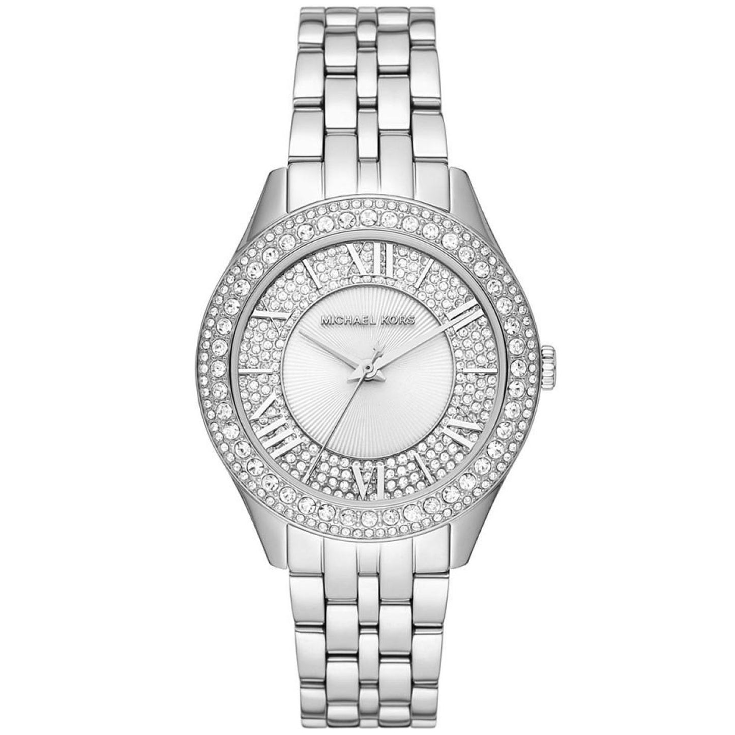 Women's Harlowe Three-Hand Silver-Tone Stainless Steel Bracelet Watch, 38mm