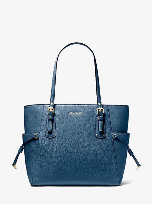 Voyager Small Pebbled Leather Tote Bag