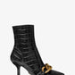 Scarlett Embellished Crocodile Embossed Leather Boot