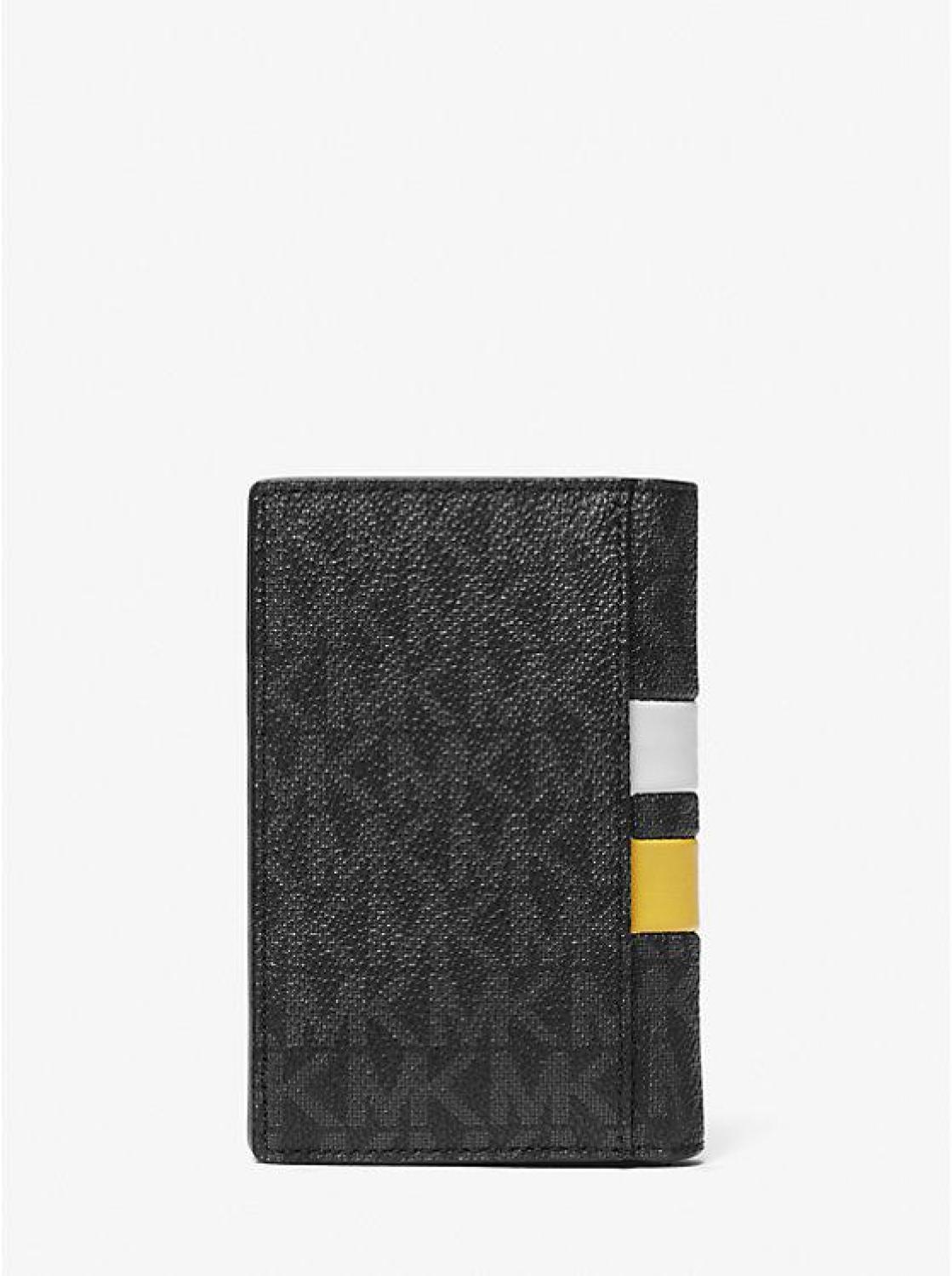 Signature Logo Stripe Bi-Fold Card Case