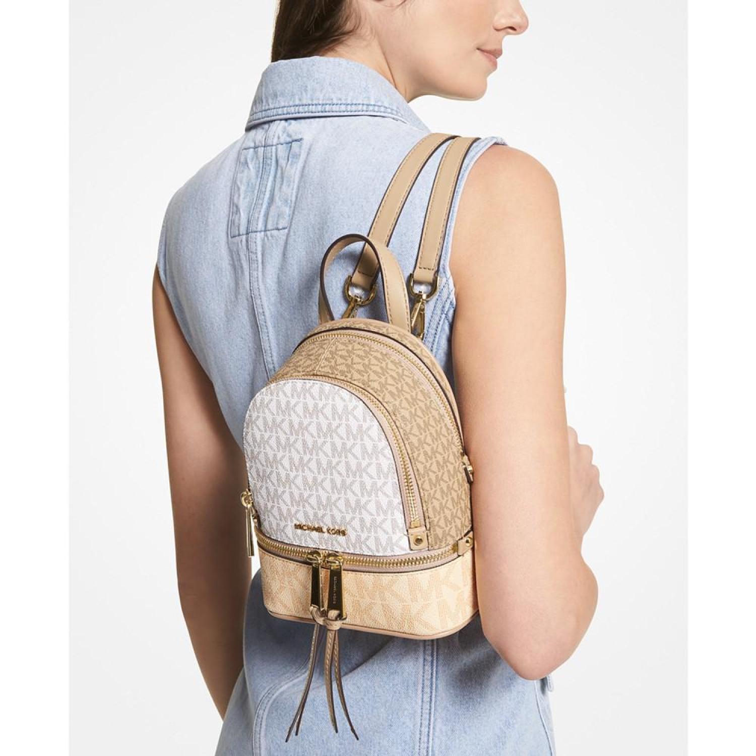 extra small mini rhea quilted backpack Michael Kors Python-Embossed Black Leather Jubilee Thrift Updated this season in python Michael Kors Women's Rhea Extra-Small