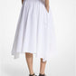 Stretch Organic Cotton Poplin Handkerchief Midi Skirt