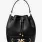 Reed Medium Pebbled Leather Bucket Bag