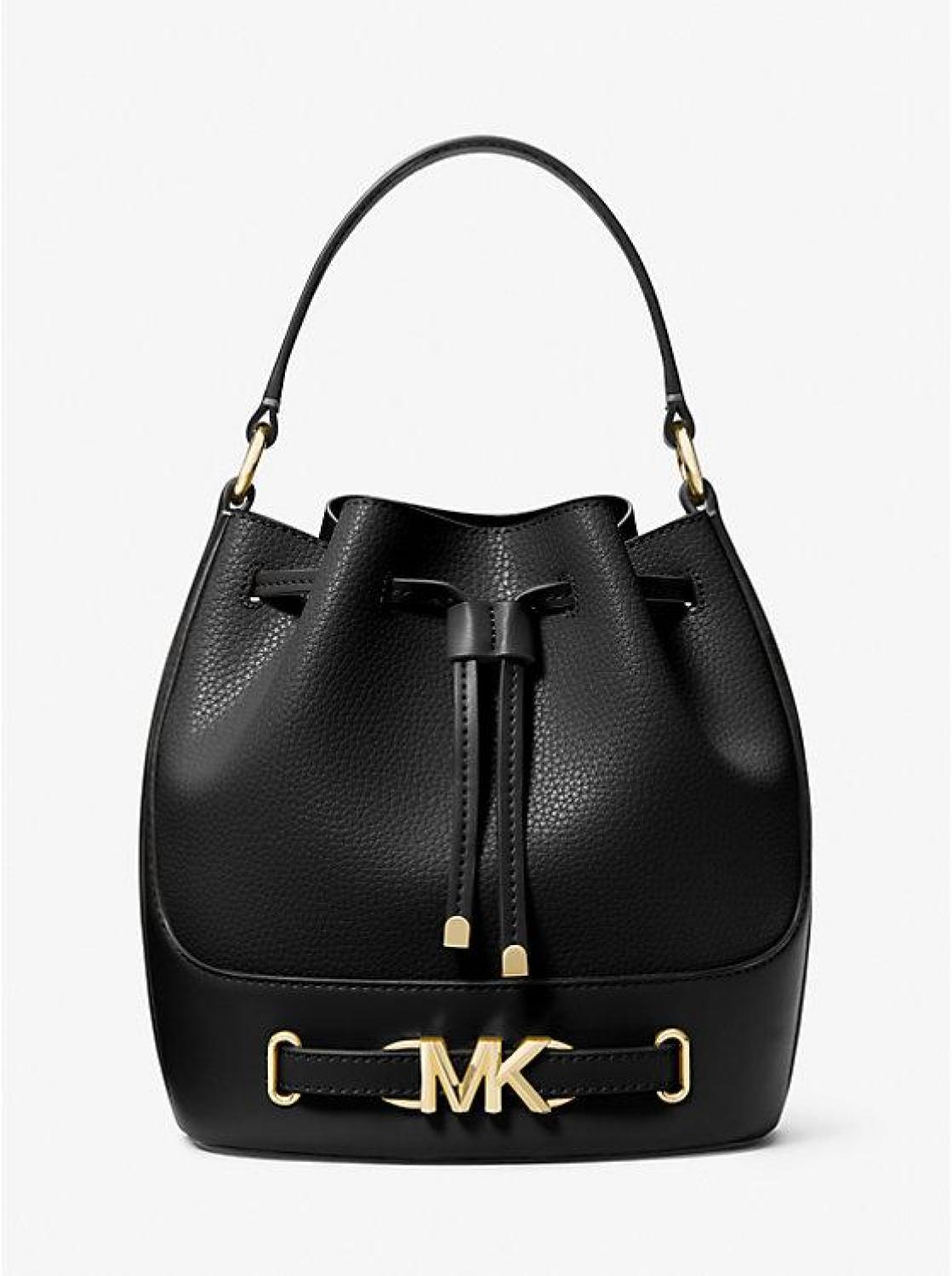Reed Medium Pebbled Leather Bucket Bag