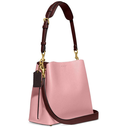 Pebble Leather Willow Bucket Bag with Convertible Straps