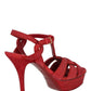 Saint Laurent Glittered Tribute Platform Sandals