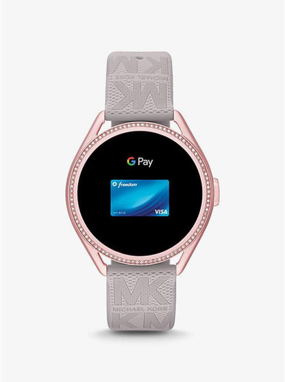 Michael Kors Access Gen 5E MKGO Pink-Tone and Logo Rubber Smartwatch