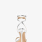 Chrissy Metallic Python Embossed Leather Sandal