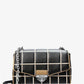 Soho Large Contrast Trim Quilted Faux Leather Shoulder Bag