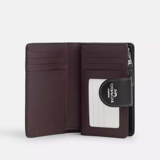 Coach Outlet Medium Corner Zip Wallet In Signature Canvas With Heart Print
