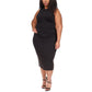 Plus Size Sleeveless Ruched Dress