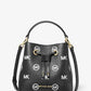 Mercer Small Logo Embossed Leather Bucket Bag