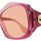 Gucci Women's Butterfly Sunglasses GG0875S 003 Burgundy Gradient/Gold 62mm