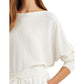 Cotton-Blend Dolman-Sleeve Sweater
