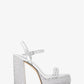 Laci Embellished Metallic Leather Platform Sandal