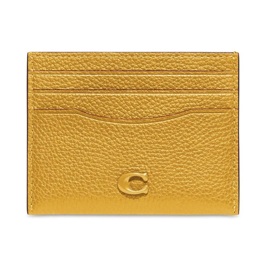 Pebble Leather Flat Card Case