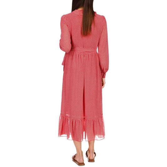 Womens Floral Long Wrap Dress